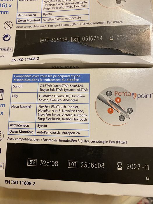 Иглы для шприц ручек, Франция.