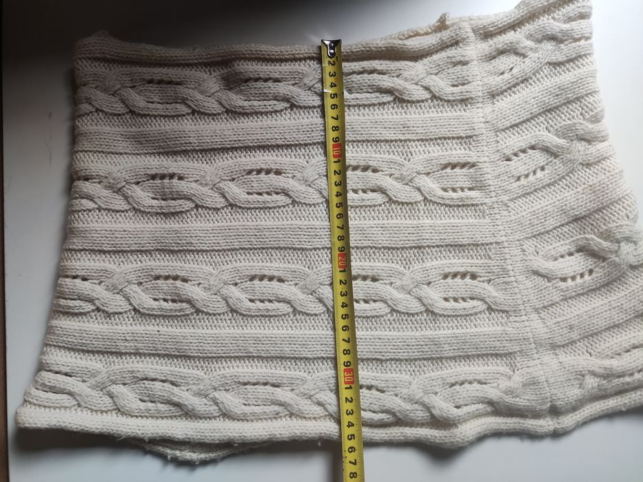 Szal komin spódnica gruby wzór