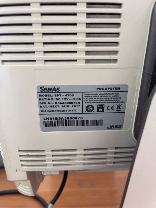 POS antiga a funcionar