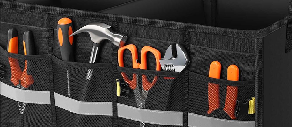 Duży Mocny Organizer Do Bagażnika Auta Samochodu Torba Pokrywa Pudełko