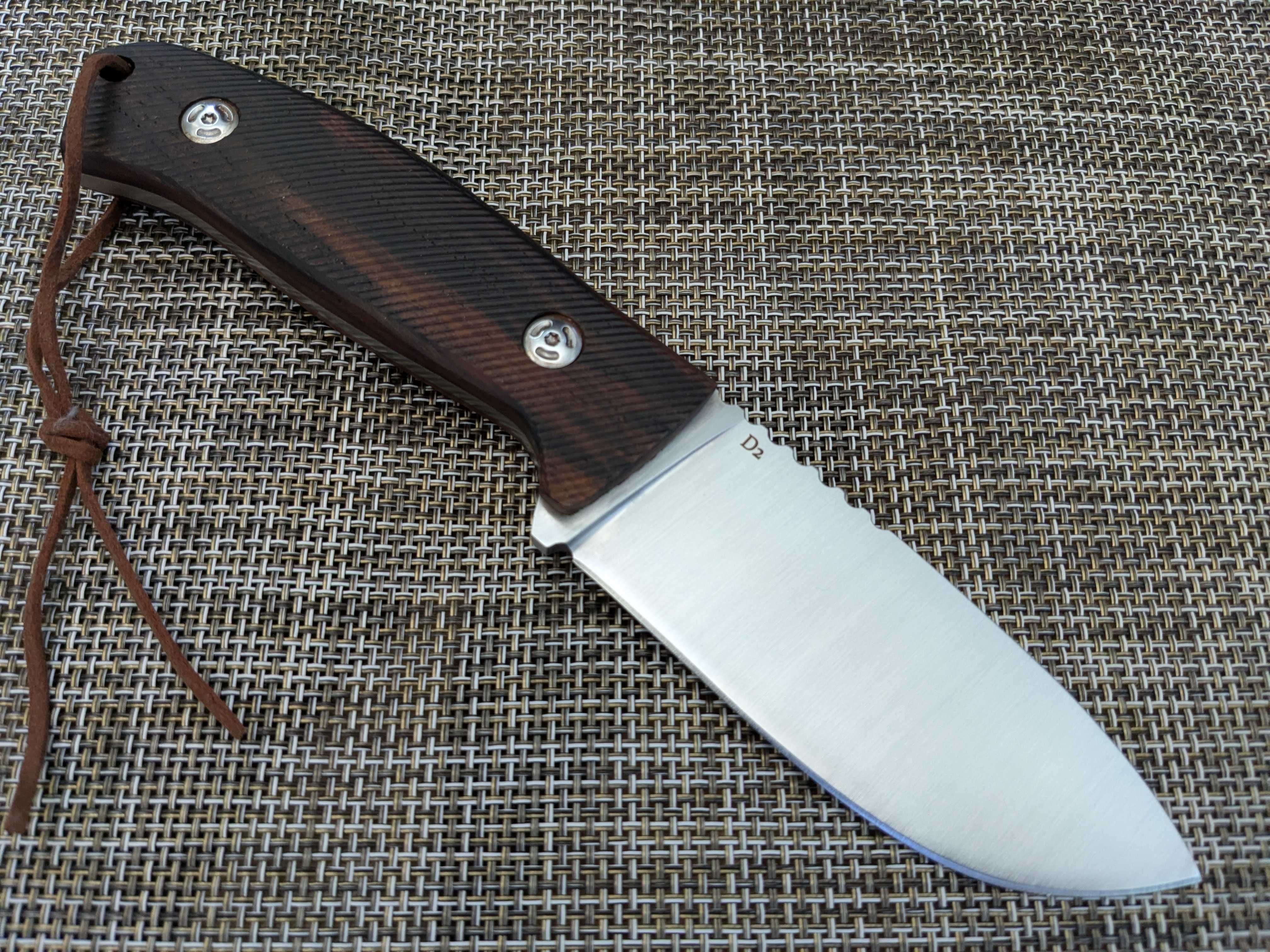 Нож Lionsteel, сталь D2, нож охотничий, ніж фултанг преміум класа
