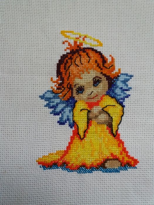 Вишивка хрестиком Ангелик / Ангел / вышивка оберег  Ангел