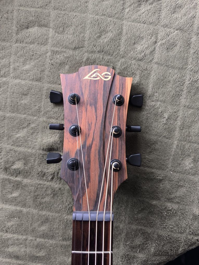Gitara leworęczna LAG TL70DCE + dodatki