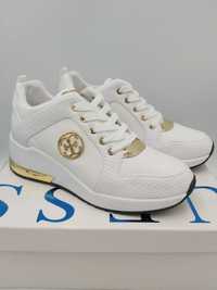 NOWE sneakersy GUESS białe złote trampki  sportowe 38