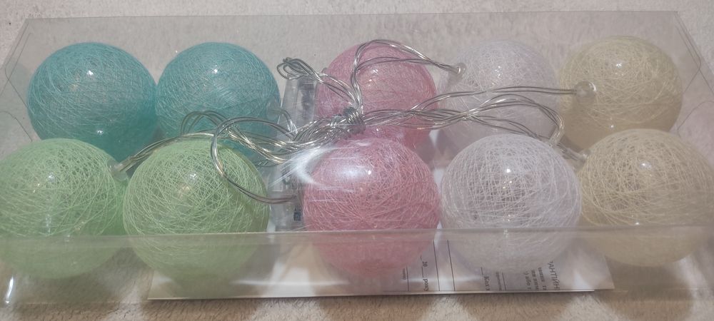 Гирлянда новогодняя из шаров 10ламп