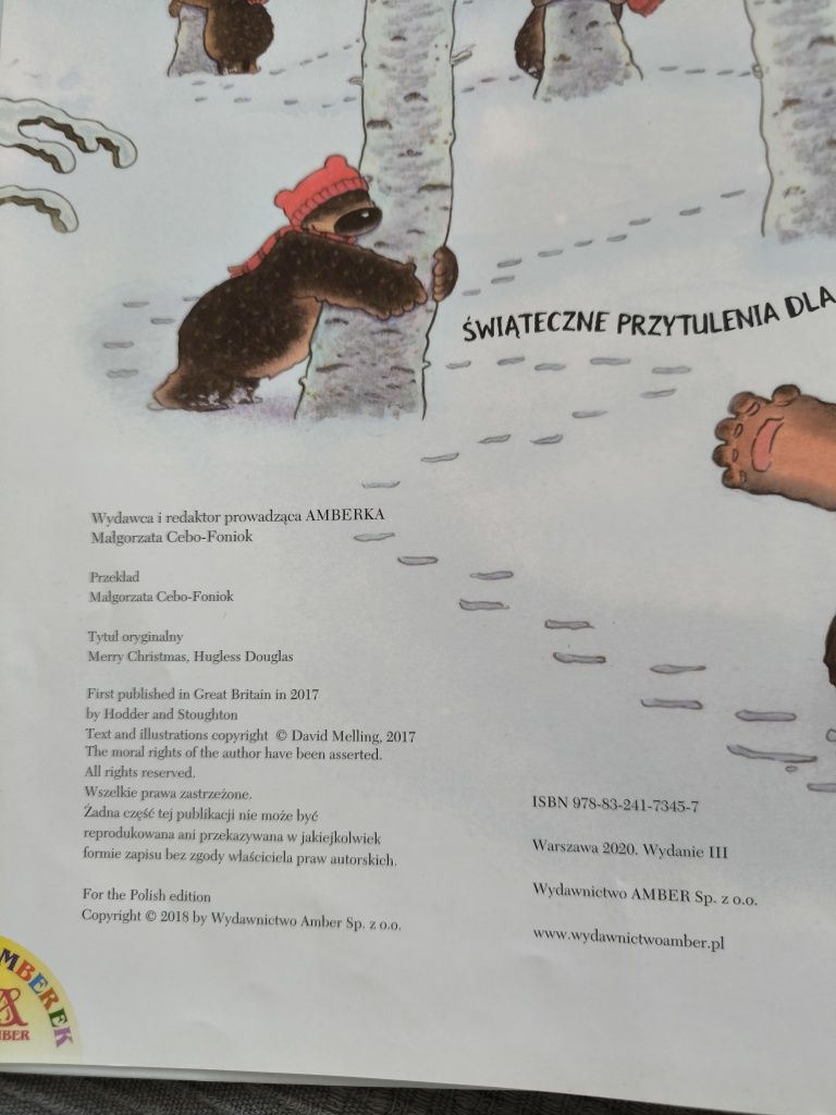 Książka dla dzieci "Święta Misia Tulisia",David Melling,