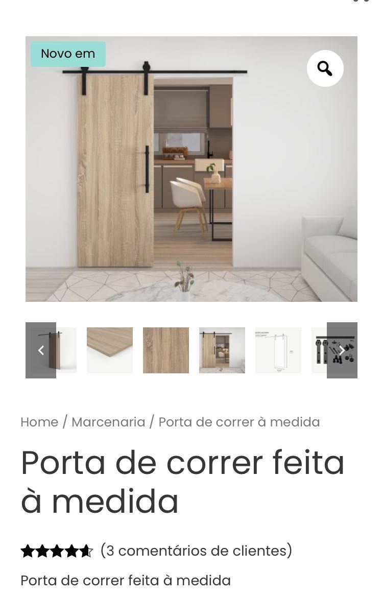 Porta de correr + suporte (Kit completo) (NOVA)