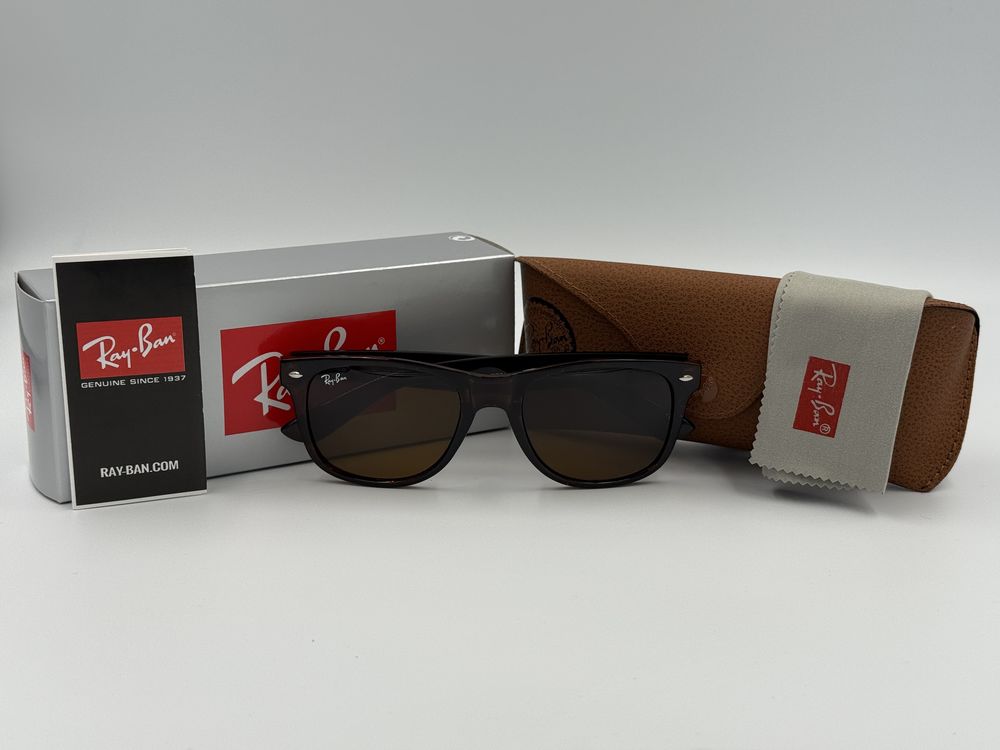 Солнцезащитные очки Ray Ban Wayfarer 2140 Glossy Brown 54мм стекло