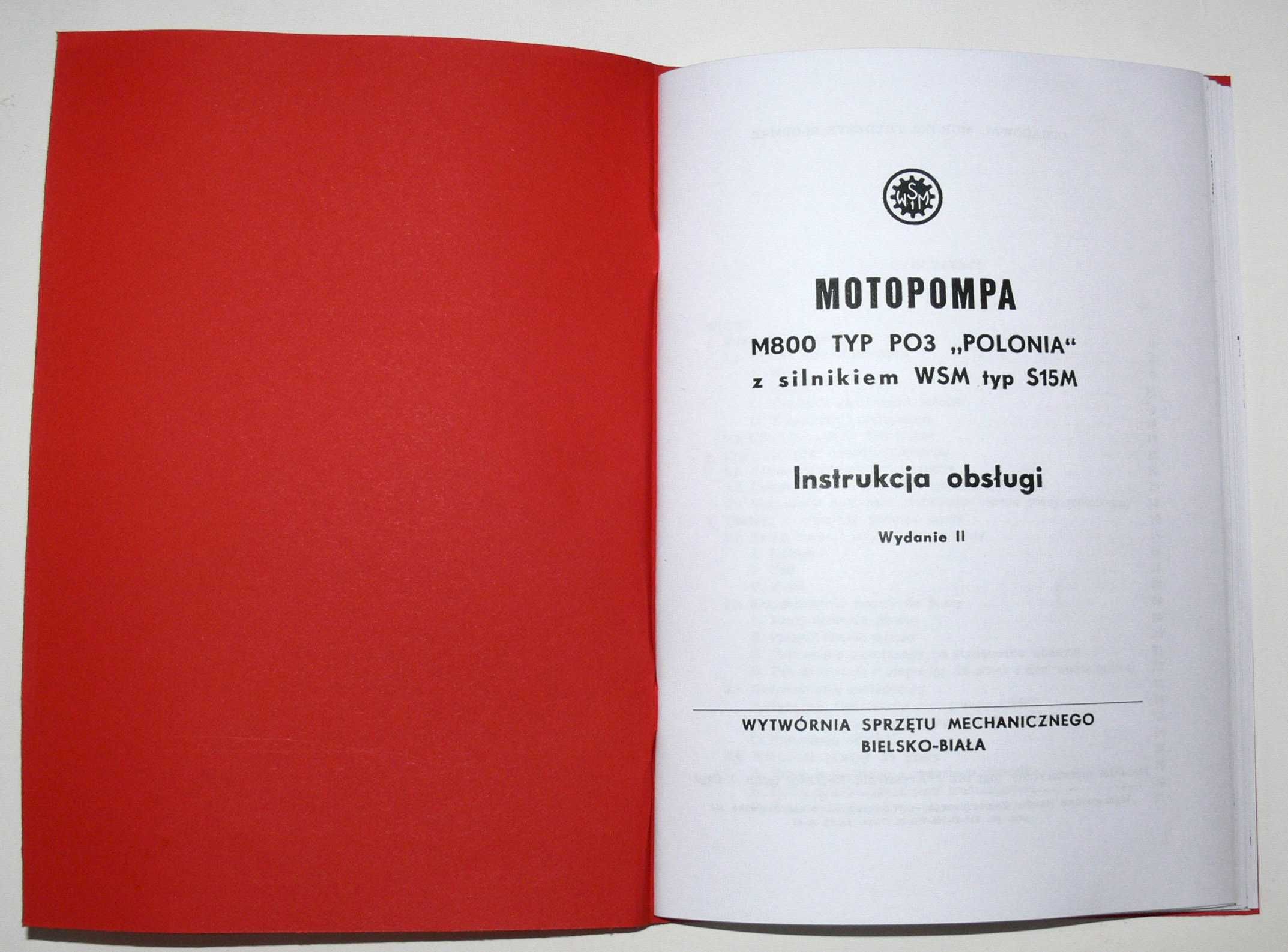 INSTRUKCJA MOTOPOMPA POLONIA M800 TYP PO3 iiiiiiiiiiiiiiiiiiiiiiiiiiii