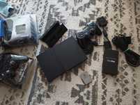 Zestaw PS2 Konsola Sony PlayStation 2 slim 2 pady karta Multitap pilot