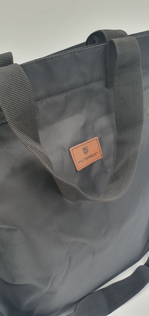 Duża pojemna torba na zakupy na codzień do pracy peterson