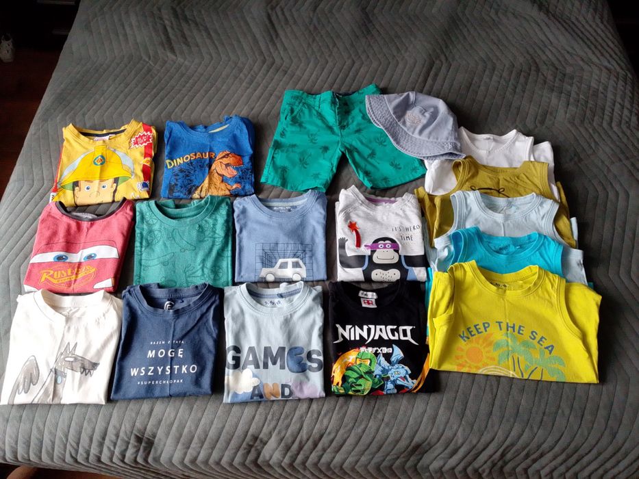 Paka ubrań chłopiec 116 cm t-shirty, bluzki, Ninjago, 5.10.15, Smyk