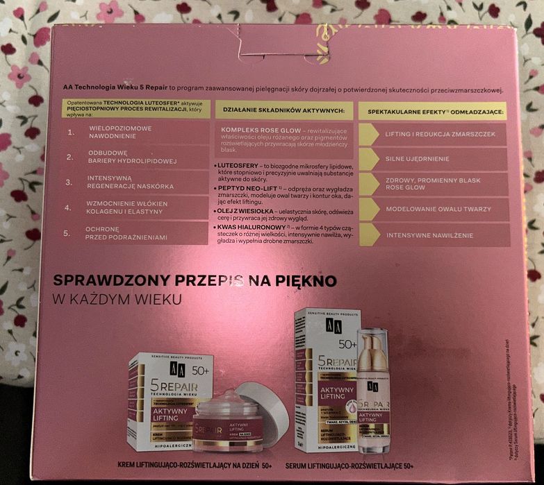 aAA Zesraw prezentowy Krem + Serum Technologia 5Repair Altywny lifting
