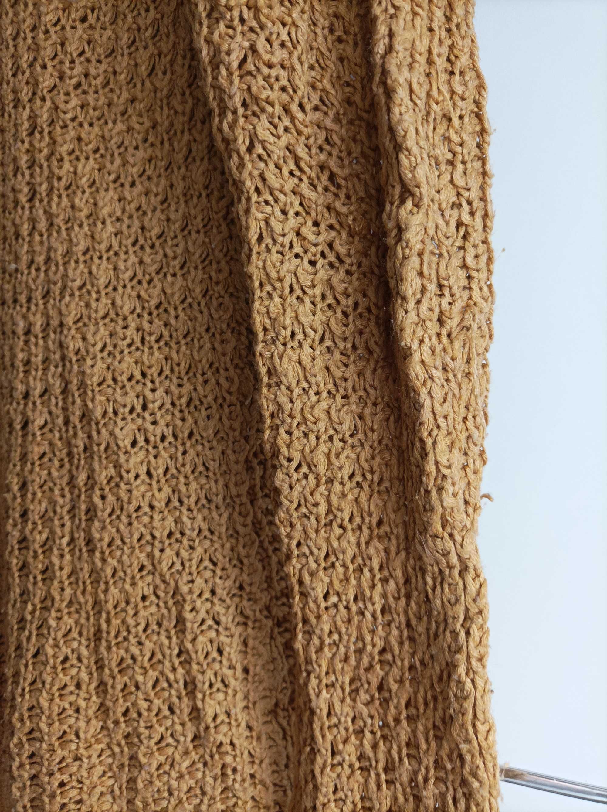 Musztardowy damski sweter
