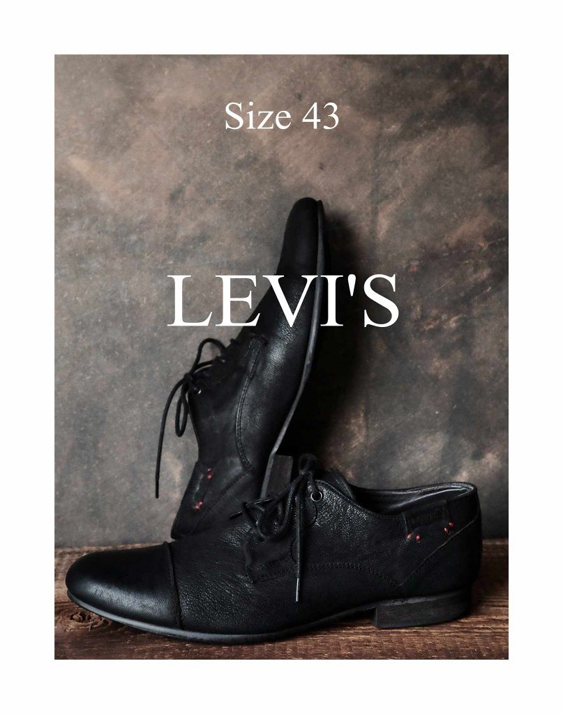 Levi's buty męskie skórzane czarne 43