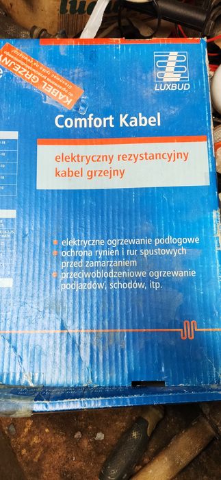 Przewód Grzejny  Luxbud 146m 3600W dwustronnie zasilany + taśma montaż