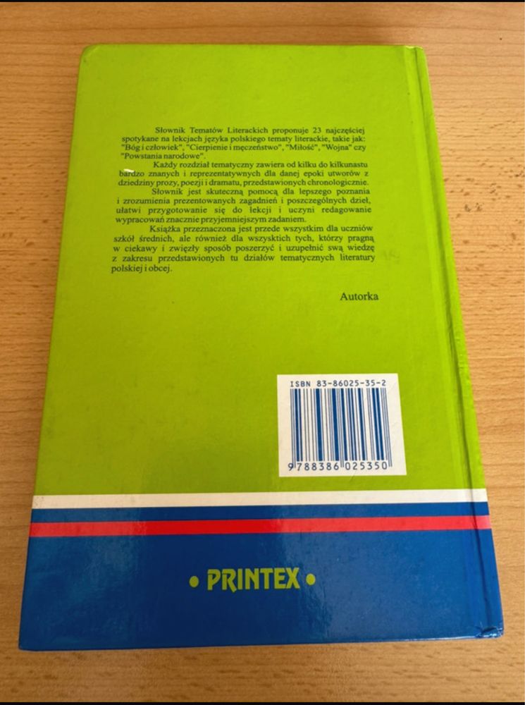 Książka „Szkolny słownik tematów literackich” Jadwiga Matoszko