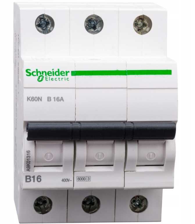 Schneider Wyłącznik Nadprądowy K60N B16A 3P 6kA AC