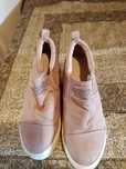 Zamszowe sneakersy na koturnie TL017-4 beige r.36