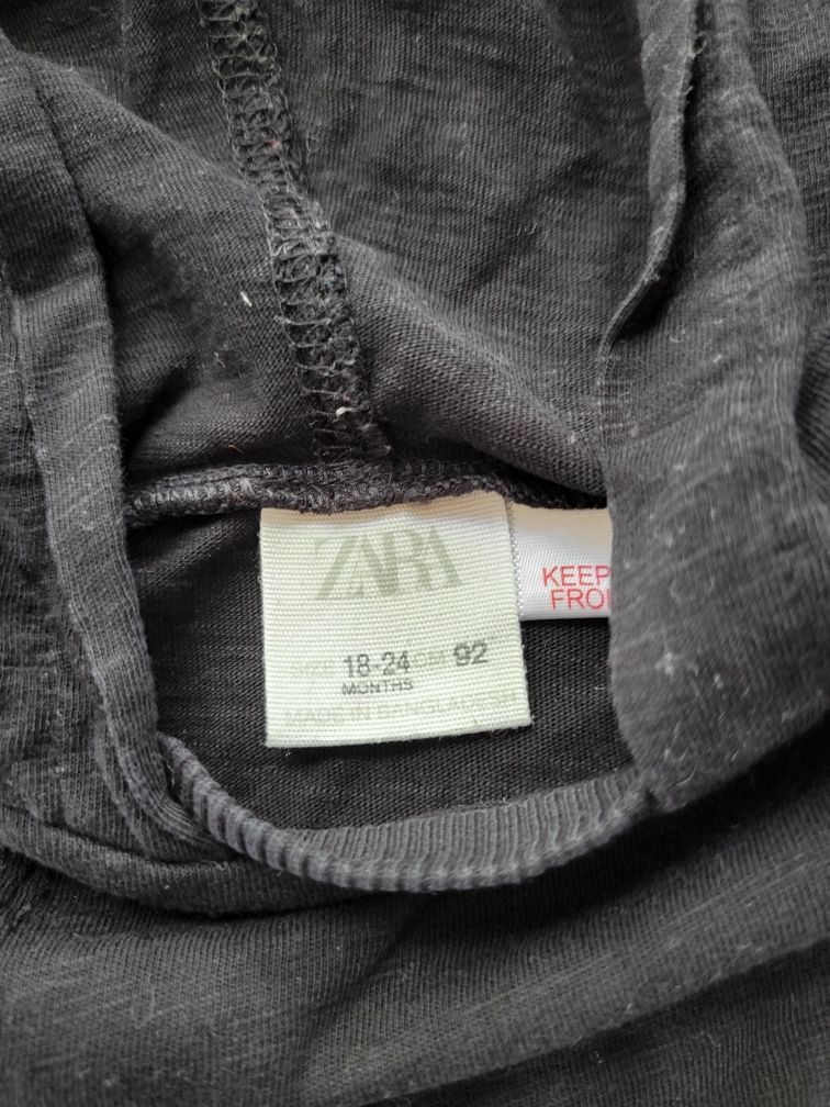 3 T-shirty Zara, długi, krótki rękaw 92