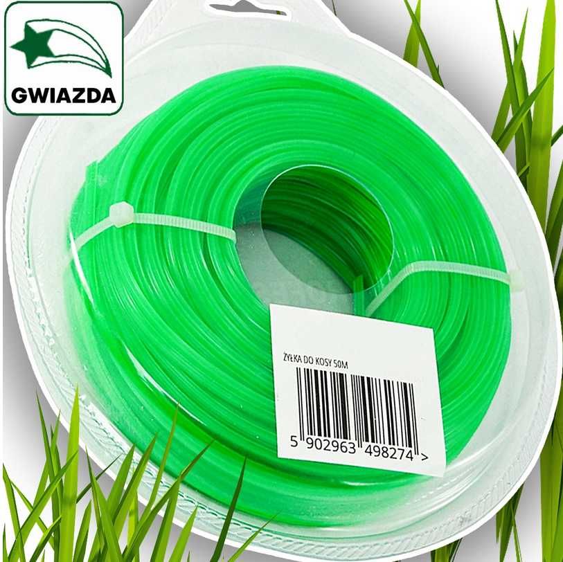 Żyłka tnąca kosy spalinowej podkaszarki wykaszarki GWIAZDA 2,4mm 50m