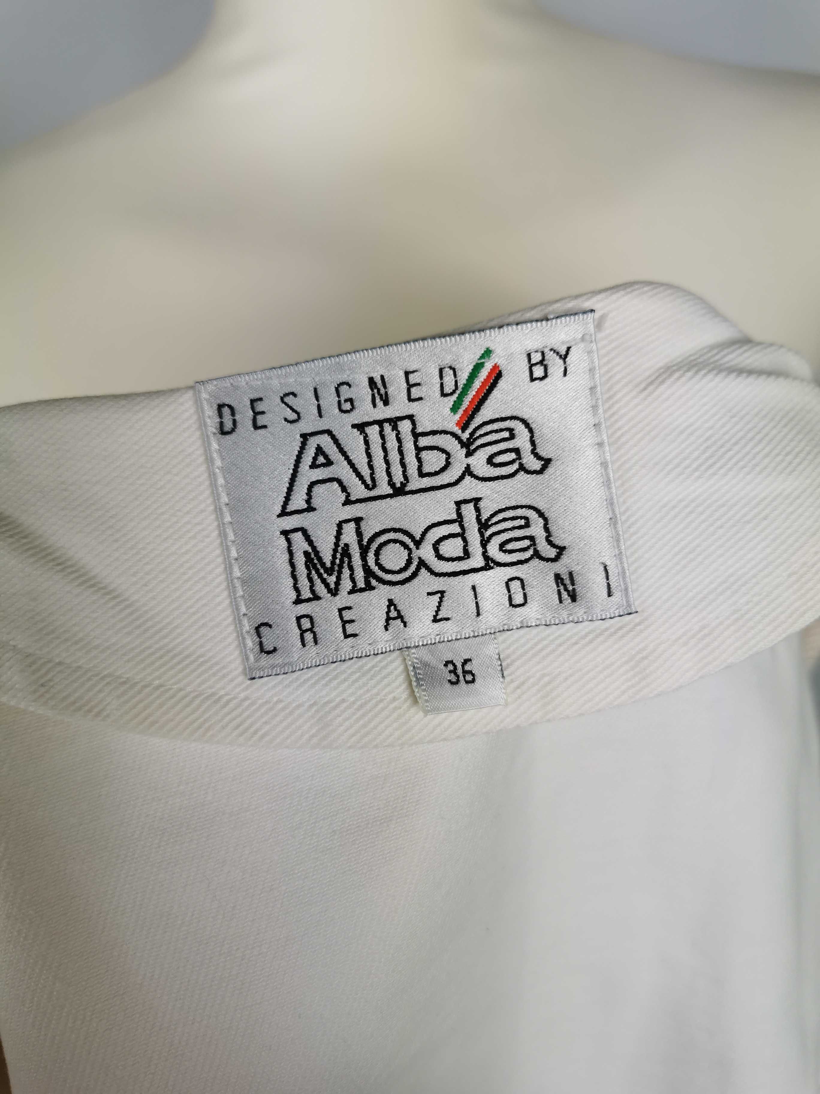 Alba moda marynarka złote guziki biała a'la jeans vintage S 36