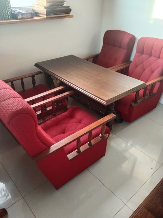 4 fotele+stół robione na zamówienie