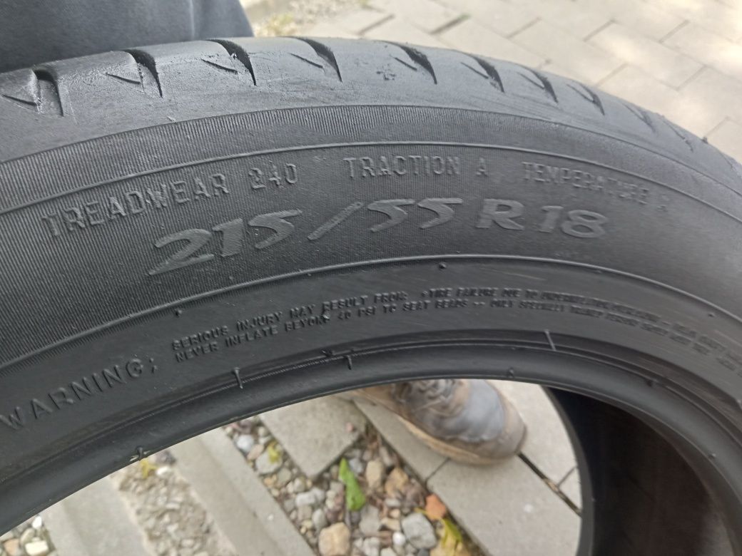 2x Opony Używane Letnie 215/55R18 Michelin