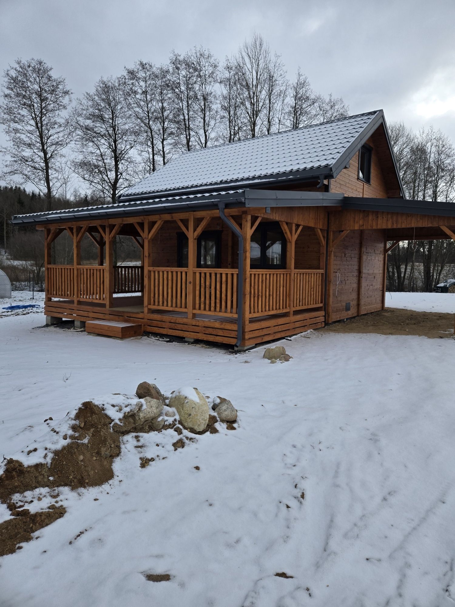 Domek drewniany 5x7 letniskowy na zgłoszenie bez pozwolenia na budowę