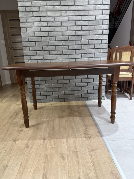 Stół z 6 krzesłami rozkładany do jadalni salonu kuchni 80x150/200