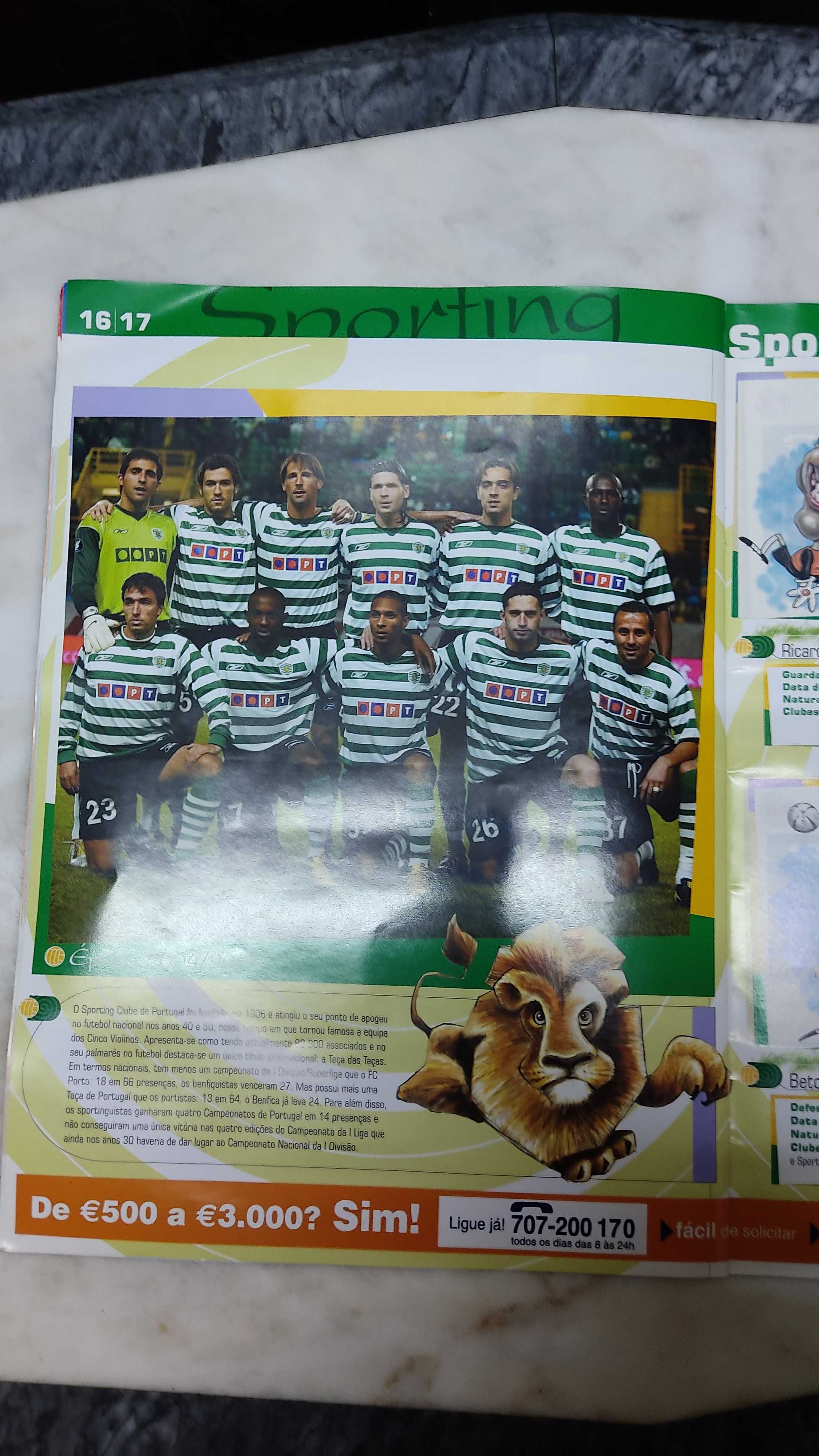 Caderneta Cromos A Bola 2005