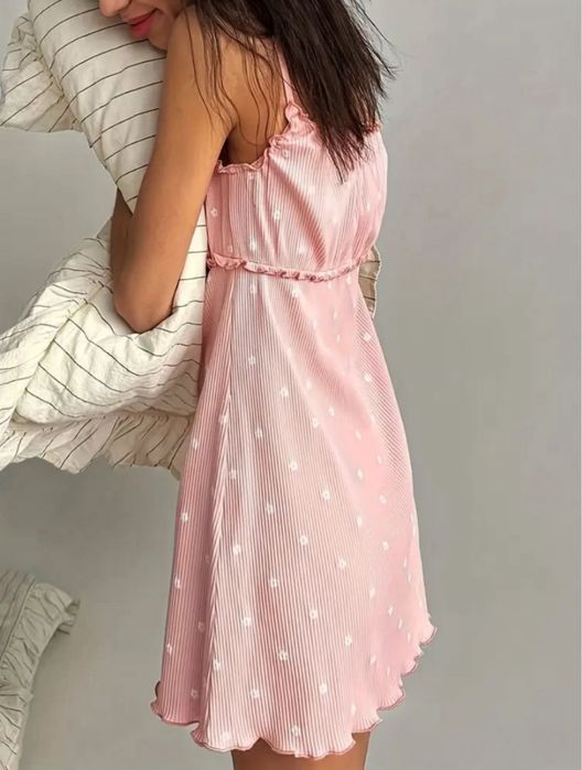 Нічна сорочка і халат комплект для дому ночнушка піжама