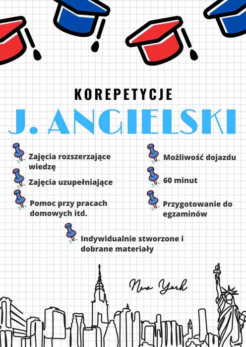 Korepetycje z j. angielskiego/ native speaker. Pierwsza lekcja taniej!