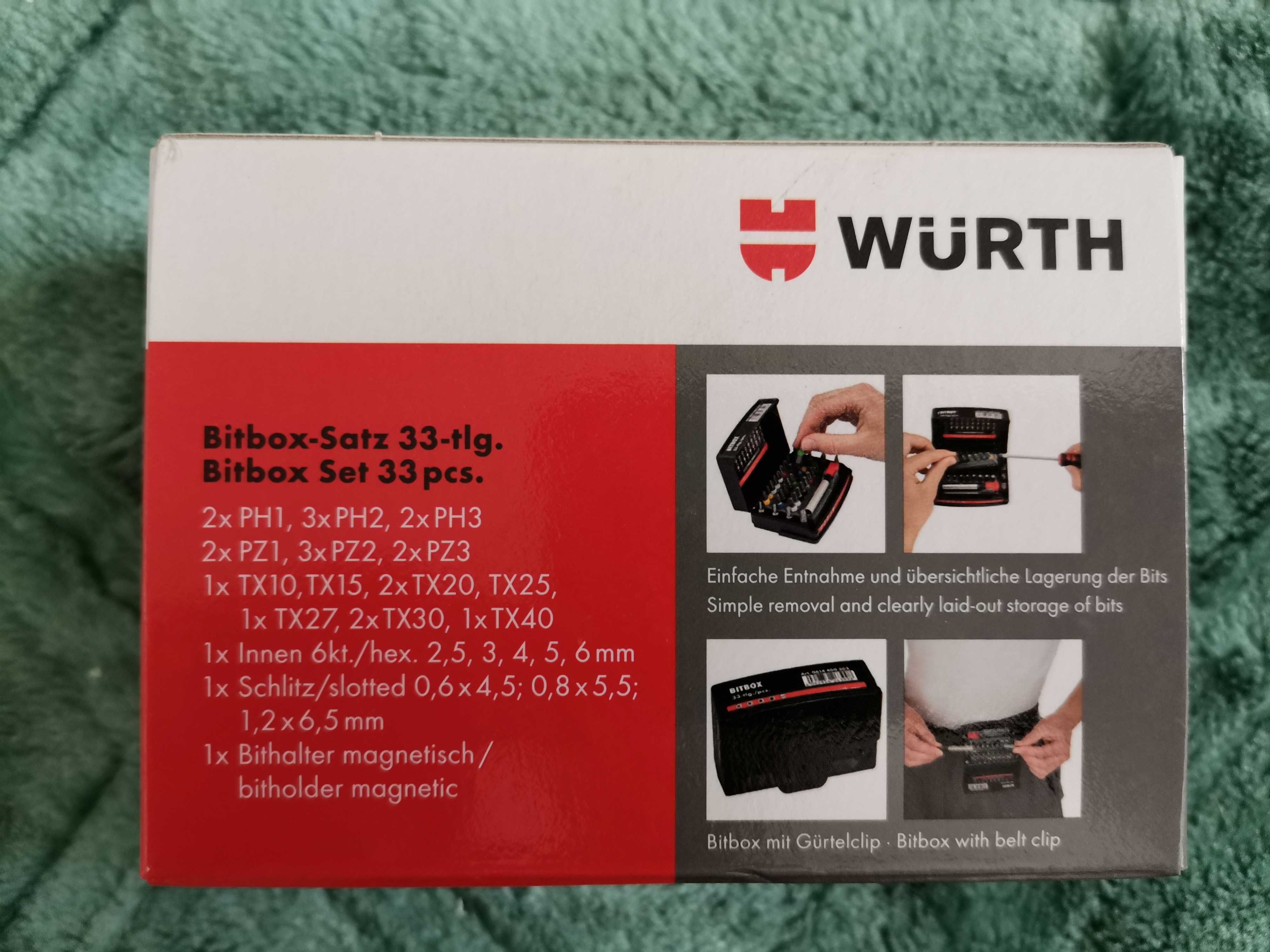 Wurth Zestaw bitów 33 elementy !!!