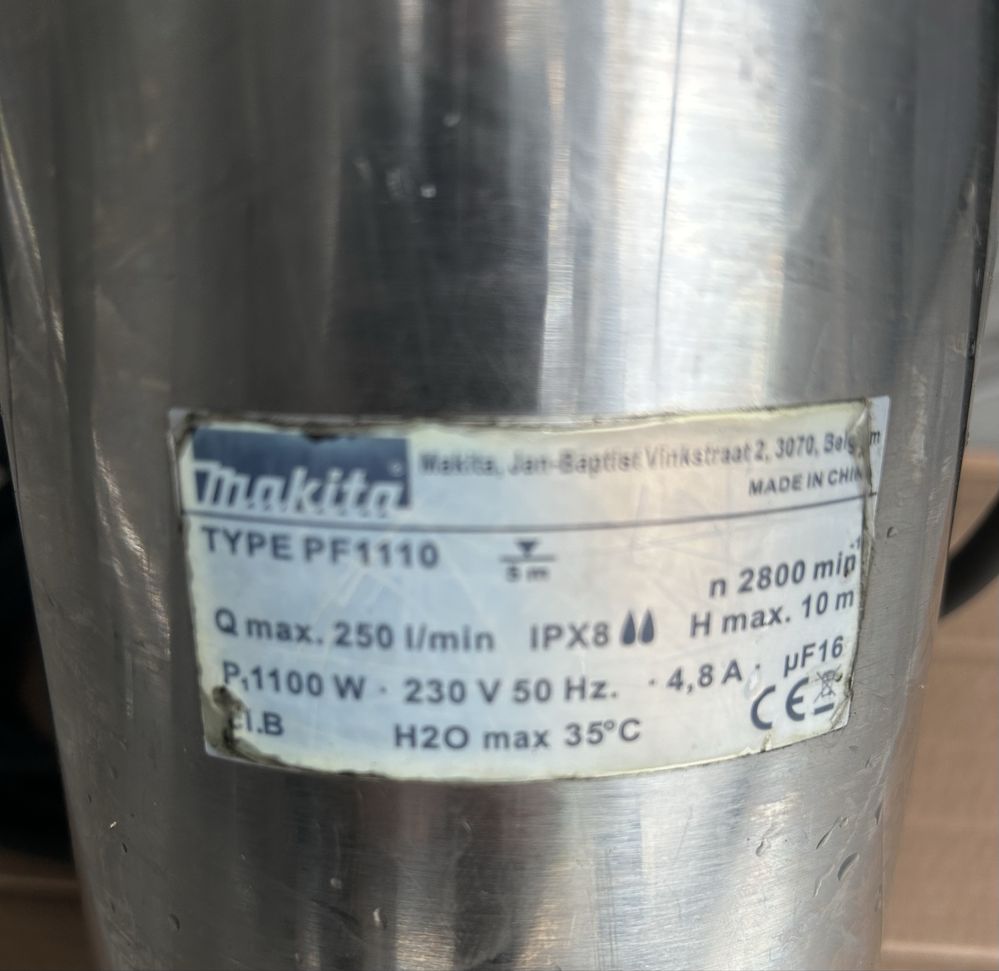 Pompa zatapialna firmy MAKITA