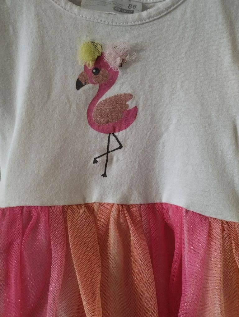Платье фламинго фатин 1-2 года