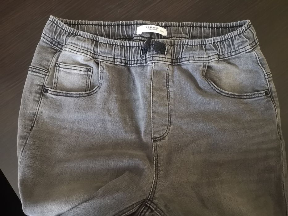 Spodnie jeansy  szare 170 rezerwed