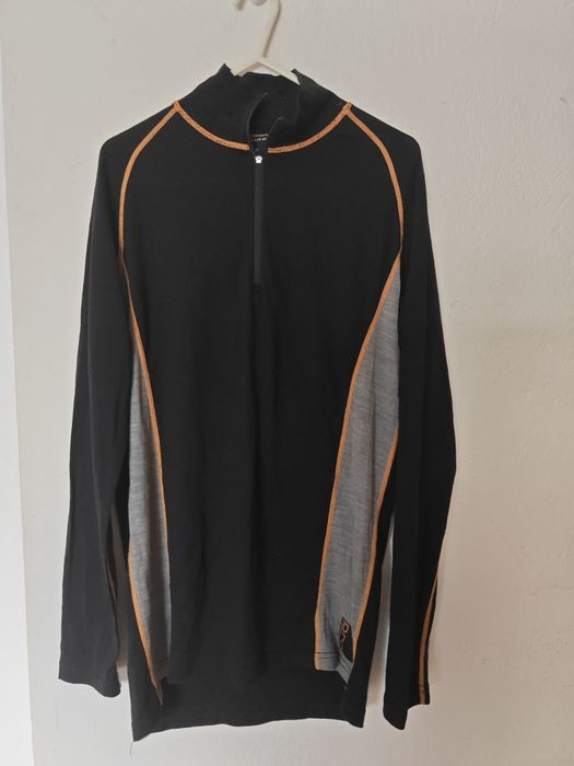 Roz. L bluewear pro worker wełniana termoaktywna bluzka half zip 100%