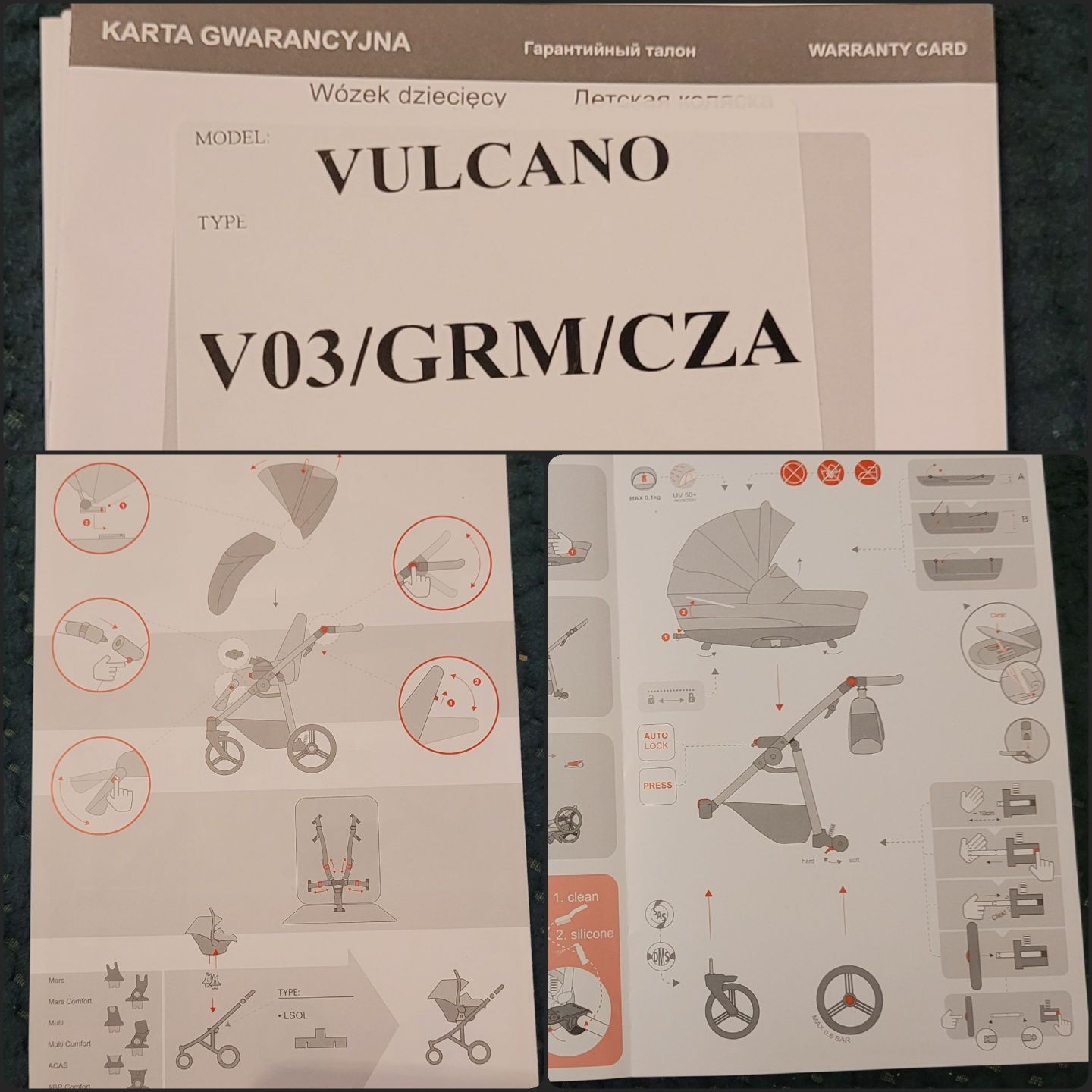 Wózek bebbetto vulcano 2w1