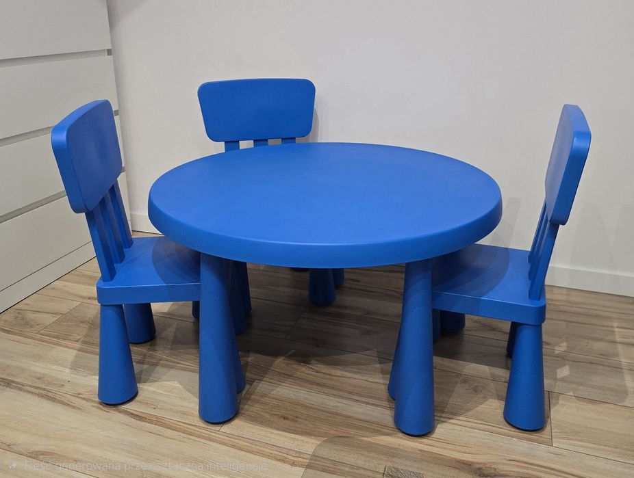 Zestaw stolik + 3 krzesełka IKEA Mammut * odbiór osobisty