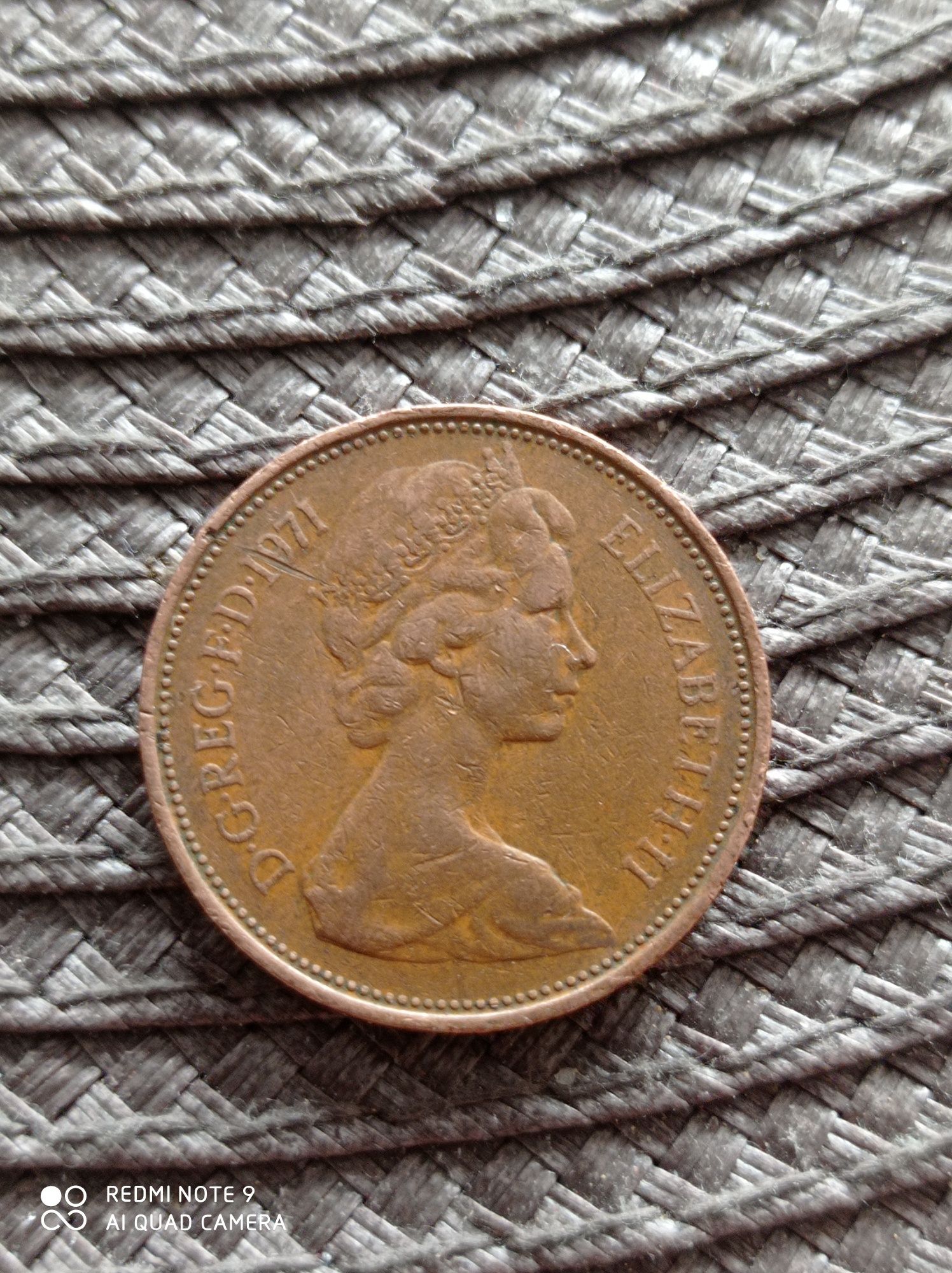 New Pence 1971r, moneta brytyjska