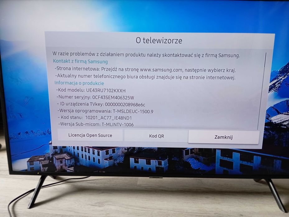 TV 43cale Samsung -UE43RU7102K-4K-HDR,Wi-Fi,Bluetooth,SmarTv Kompletny