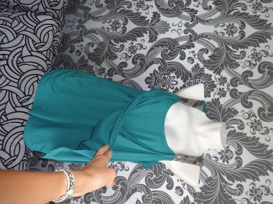 Красивая вискозная изумрудная блуза блузка для беременных 48 50 L XL