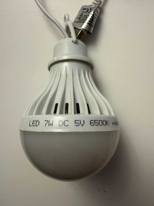 USB LED 7Вт, лампа регульована, для кемпінгу, тепле та холодне світло