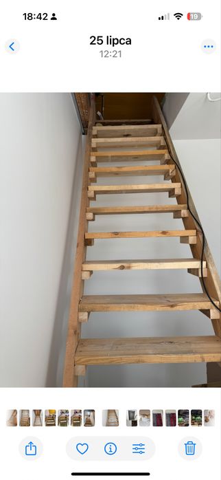 Schody tymczasowe , stabilne i dobrze wykonane .