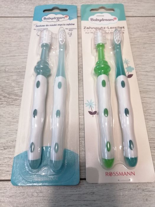 Zestaw 2 opakowań szczoteczek do nauki mycia zębów Babydream Rossmann