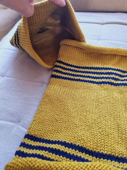 Czapka i komin kolor Oliwka oliwkowy złoty komplet zestaw