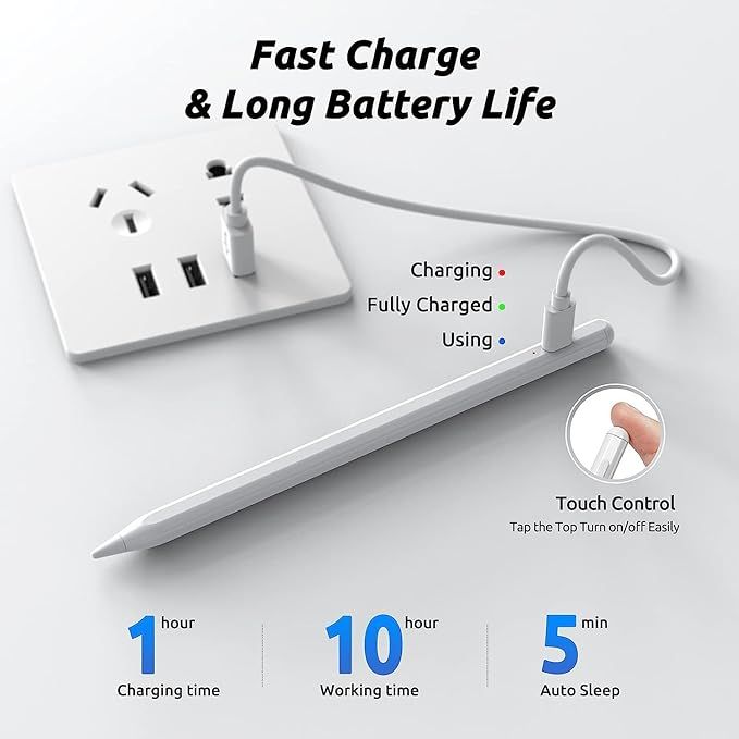 rysik stylus pen kompatybilny z ipad biały vv