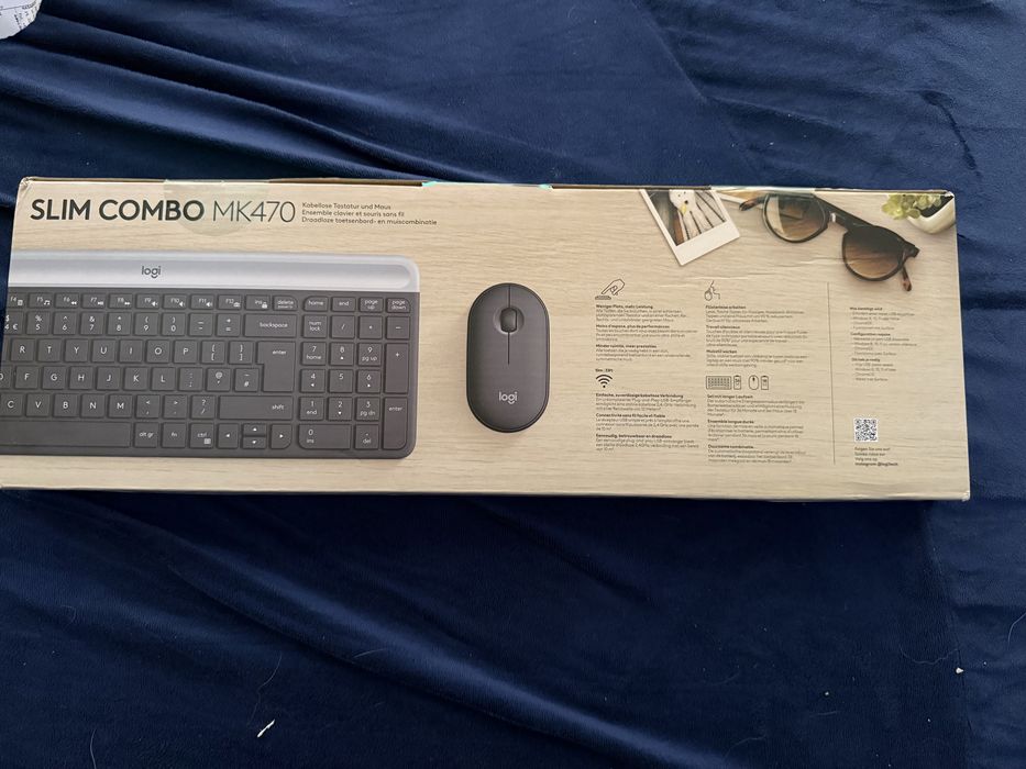 NOWA ZAPLOMBOWANA!!Logitech Slim bezprzewodowa Combo MK470, 920,009188