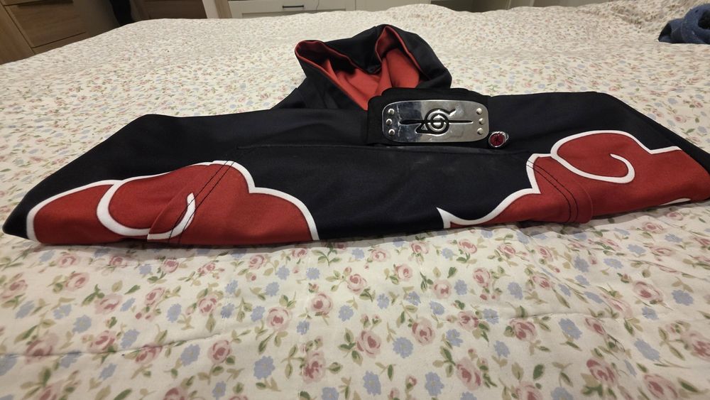Casaco/moletom da Akatsuki + bandana de renegado + anel do itachi